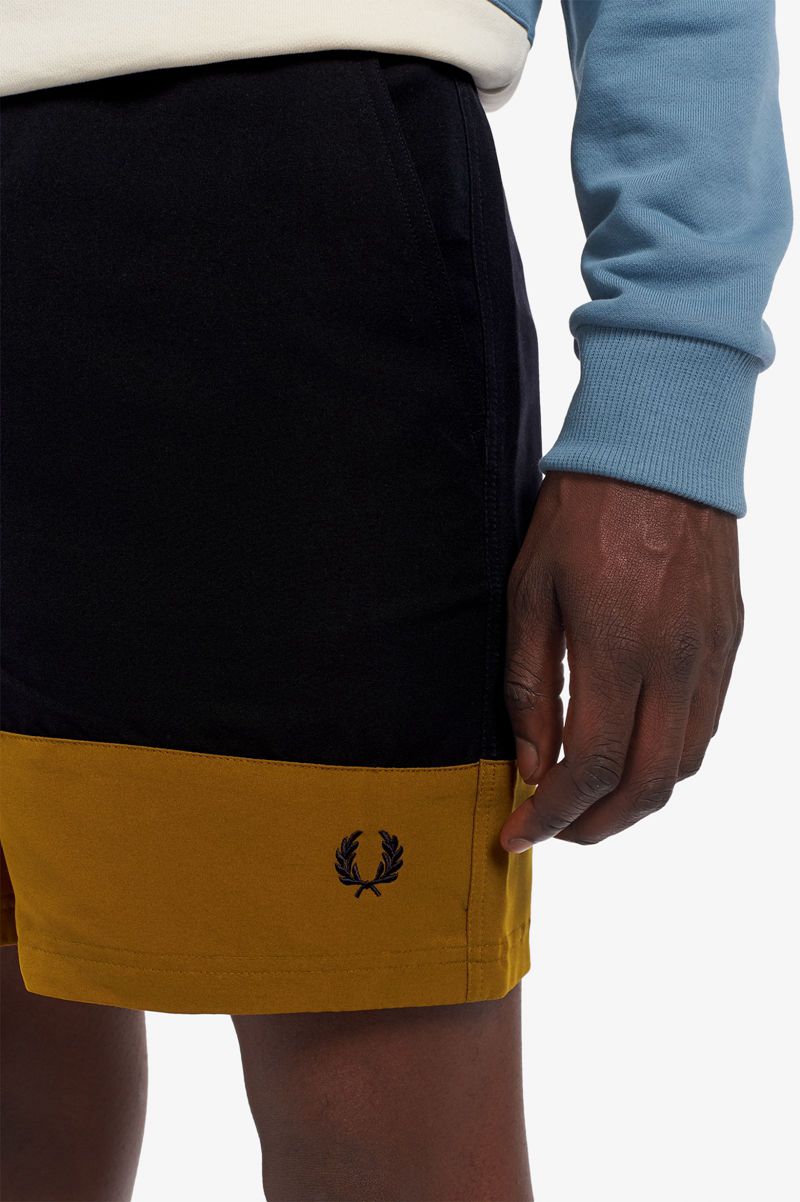 Men's Fred Perry Colour Block Swim Shorts Navy | 9536712-JK