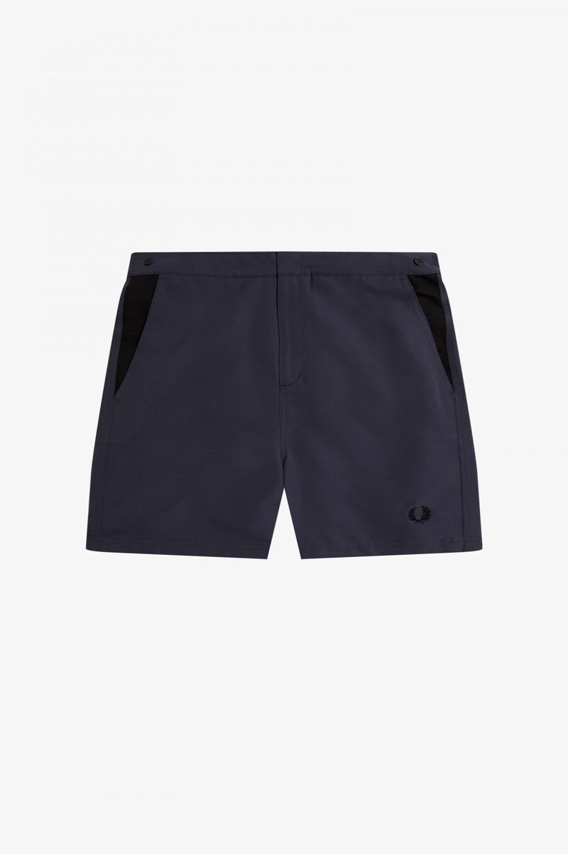 Men's Fred Perry Contrast Panel Swim Shorts Deep Grey | 7824309-UR