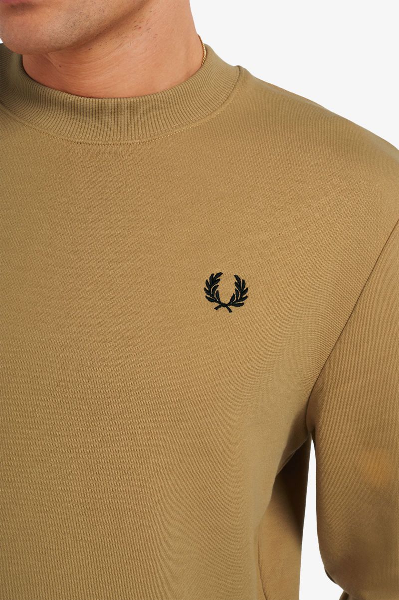 Men's Fred Perry Crew Neck Sweatshirts Grey | 7389016-IL