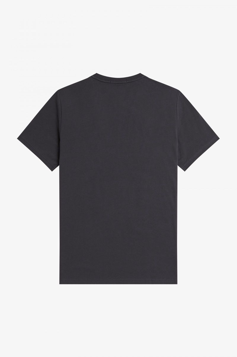 Men's Fred Perry Disc Graphic T-Shirts Black | 9150263-FI