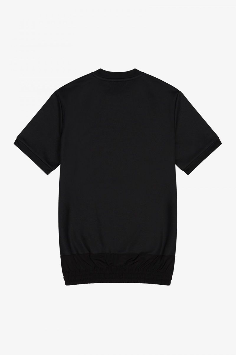 Men's Fred Perry Elasticated Hem T-Shirts Black | 1954376-VJ