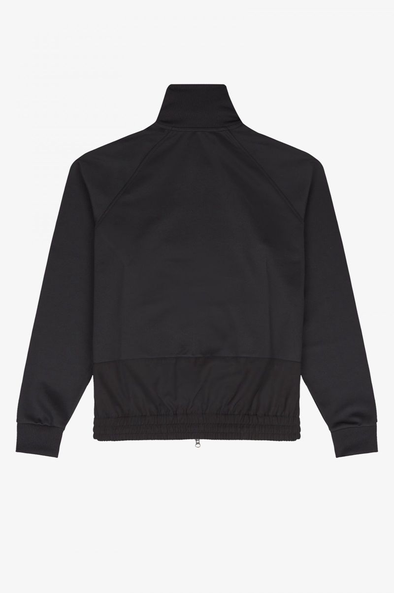 Men's Fred Perry Elasticated Hem Track Jackets Black | 9814732-OC