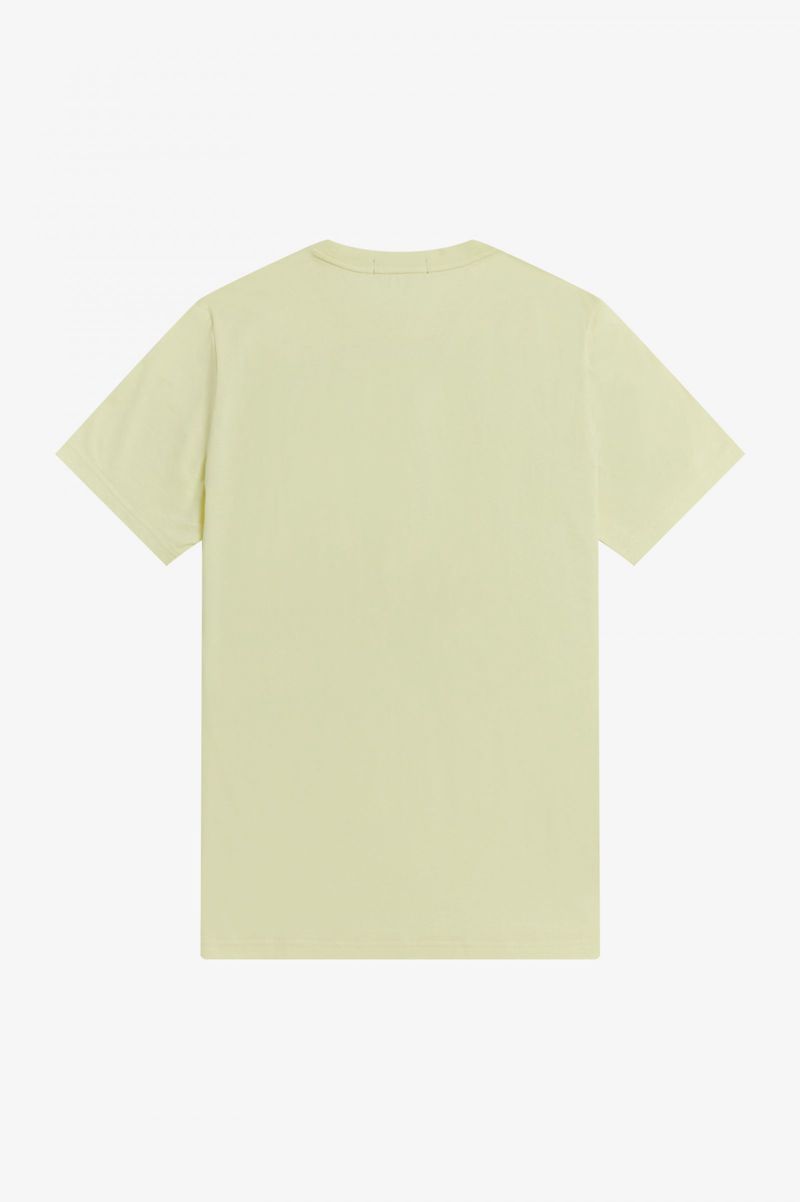 Men's Fred Perry Embroidered T-Shirts Green | 8213746-RL