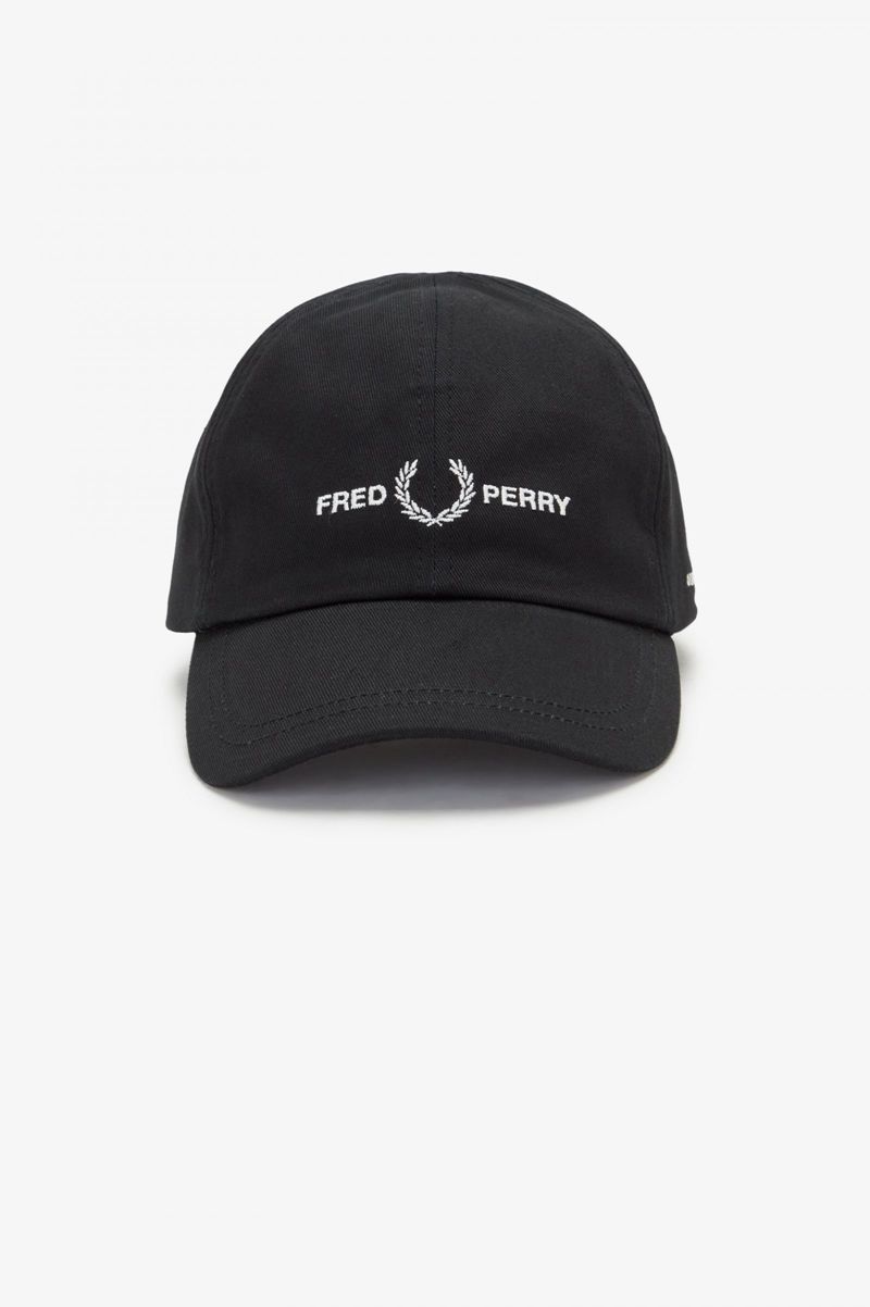 Men's Fred Perry Flock Laurel Wreath Hats Black | 1705384-YQ