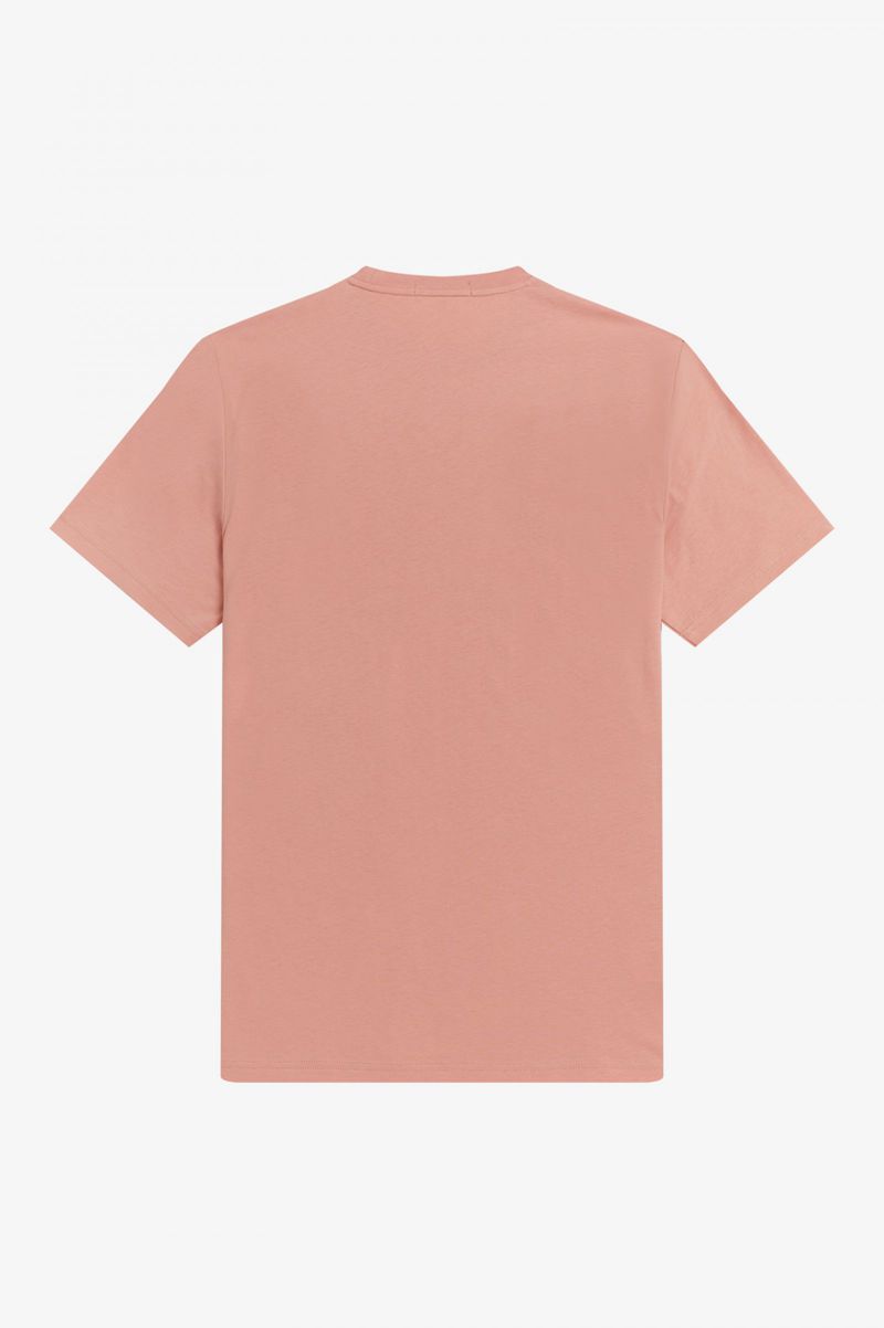 Men's Fred Perry Graphic T-Shirts Pink Coral | 6523910-GZ