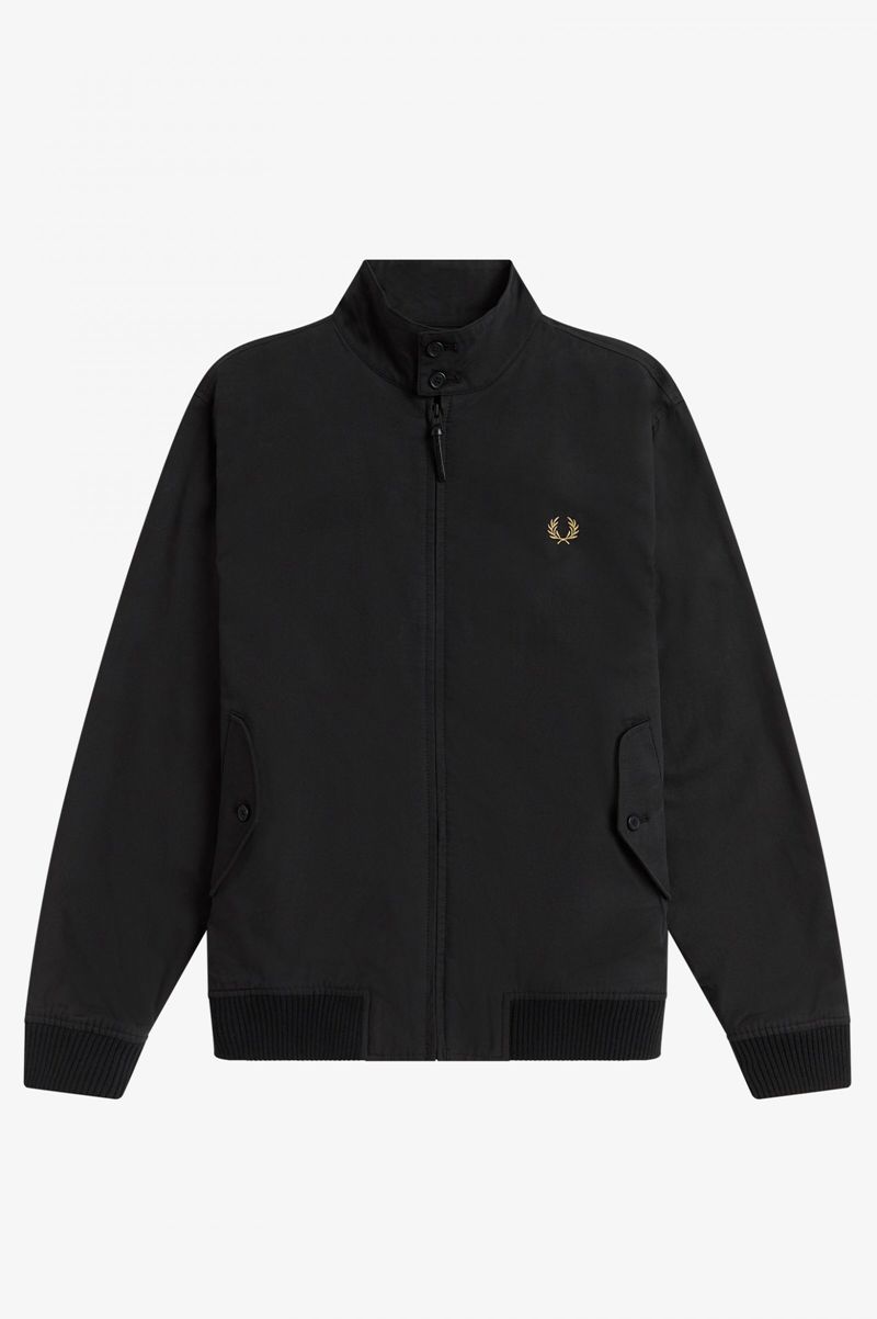 Men's Fred Perry Harrington Jackets Black | 0945827-TU