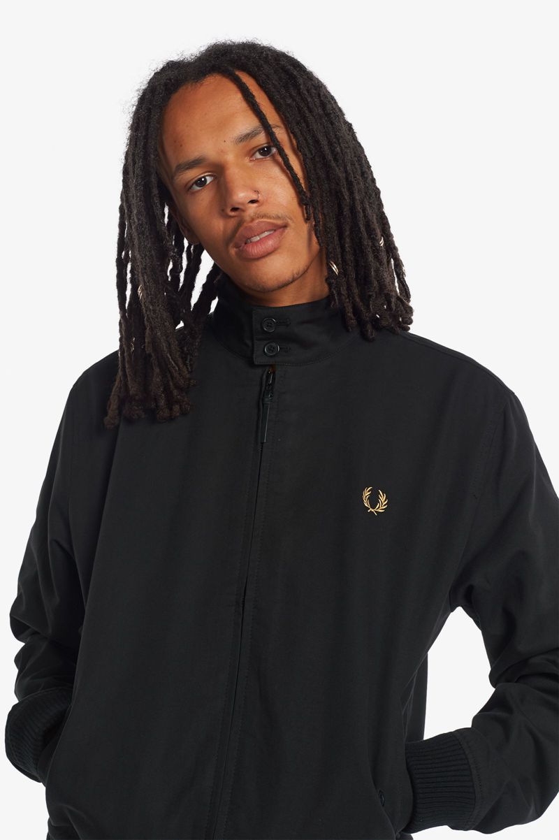 Men's Fred Perry Harrington Jackets Black | 0945827-TU