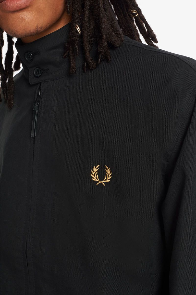 Men's Fred Perry Harrington Jackets Black | 0945827-TU