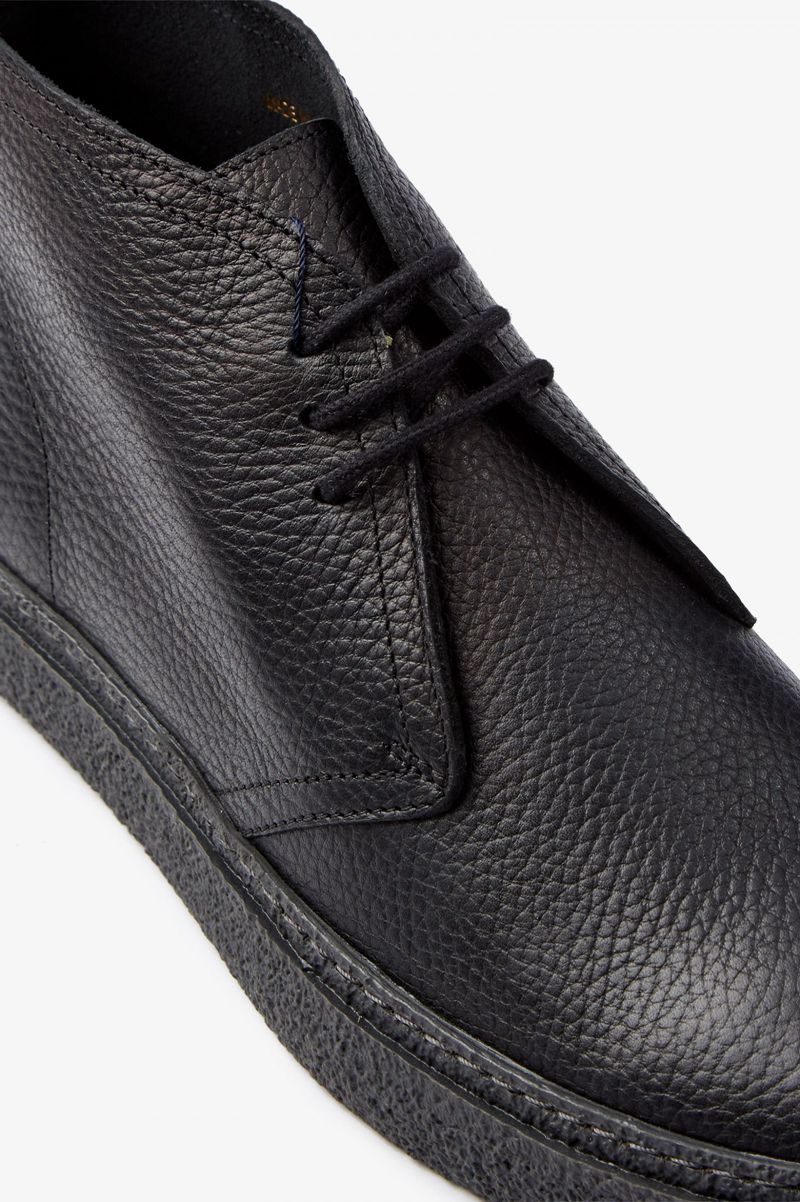 Men's Fred Perry Hawley Shoes Black | 6980542-ZL