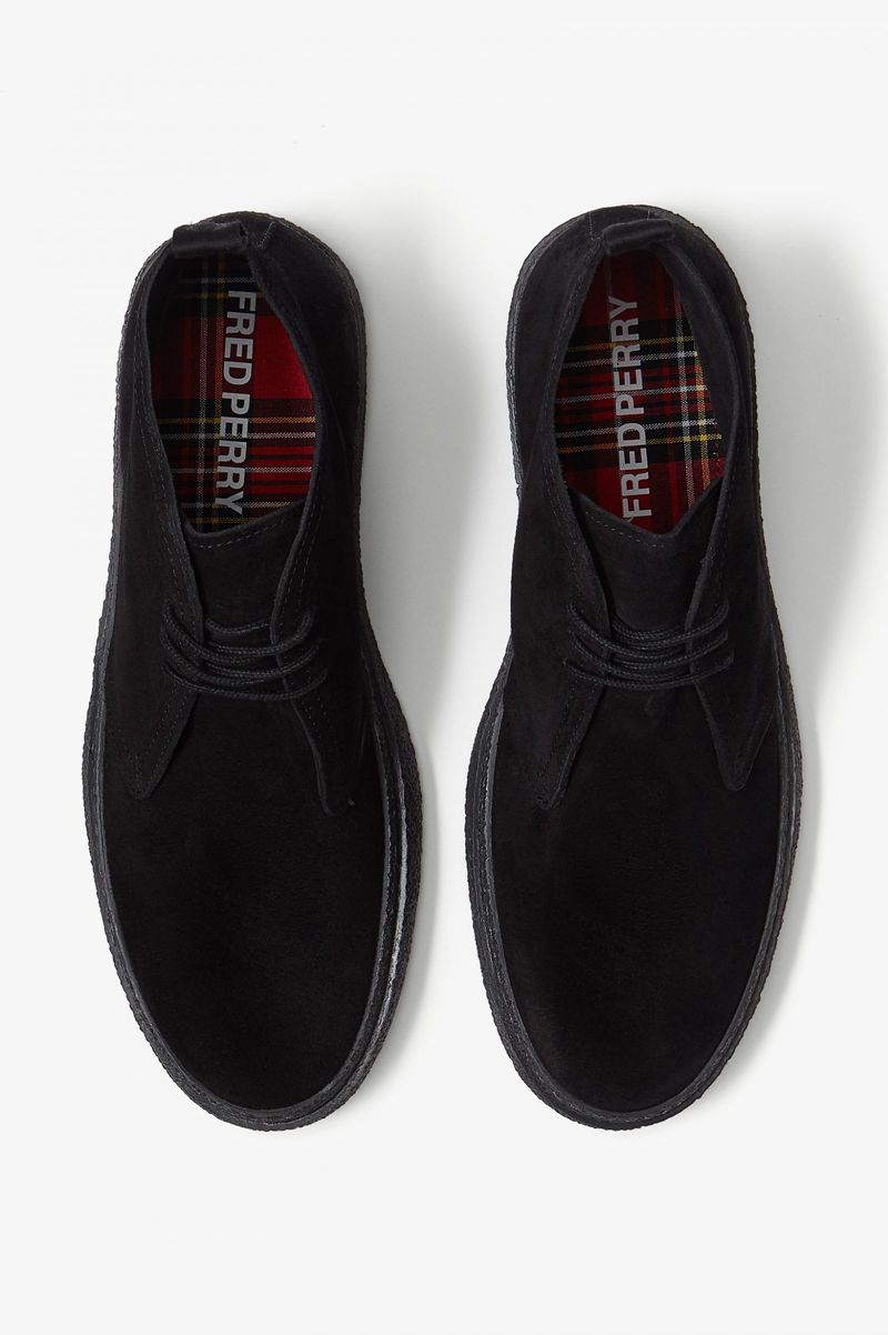 Men's Fred Perry Hawley Shoes Black | 8623704-XO