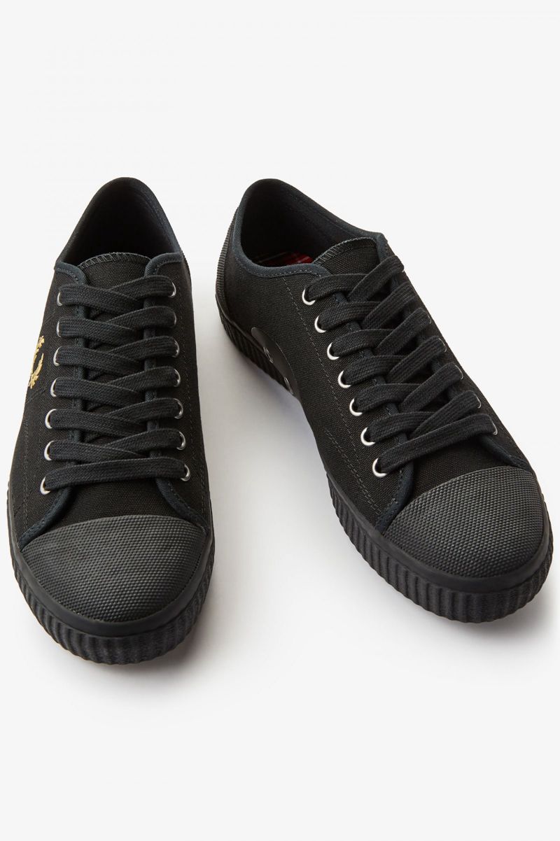 Men's Fred Perry Hughes Low Shoes Black | 9825670-UG