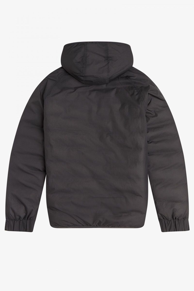 Men's Fred Perry Insulated Hooded Jackets Black | 6042193-QL