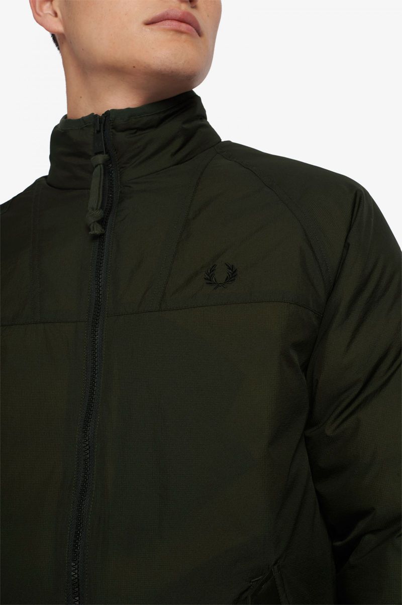 Men's Fred Perry Insulated Zip-Through Jackets Green | 7103956-AN