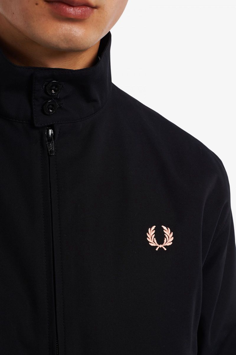 Men's Fred Perry J2837 Jackets Black | 1364072-HJ