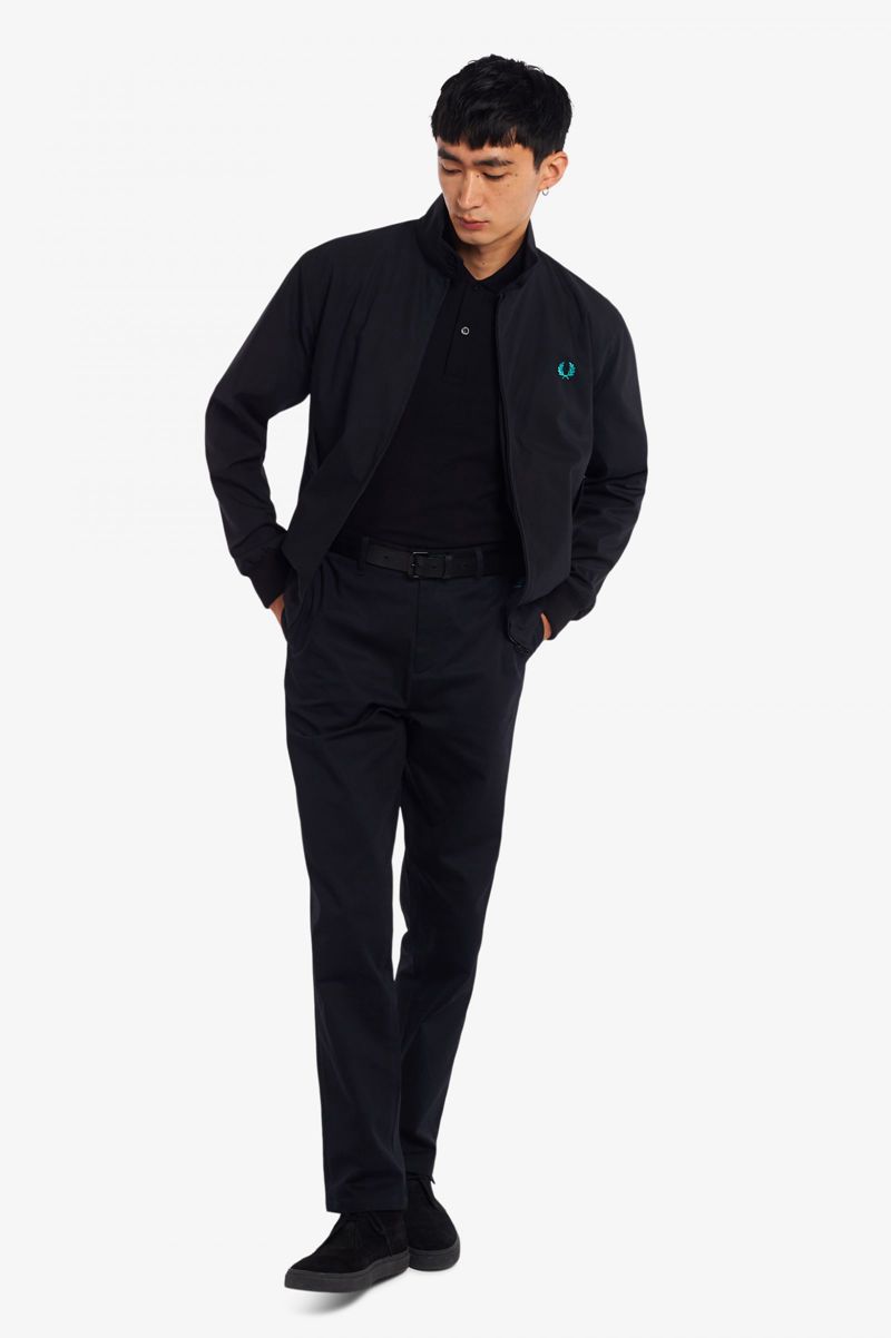 Men's Fred Perry J2837 Jackets Black | 4580237-LA