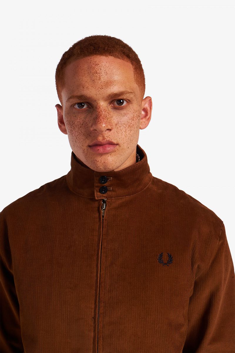 Men's Fred Perry J2847 Jackets Brown | 2951807-HB