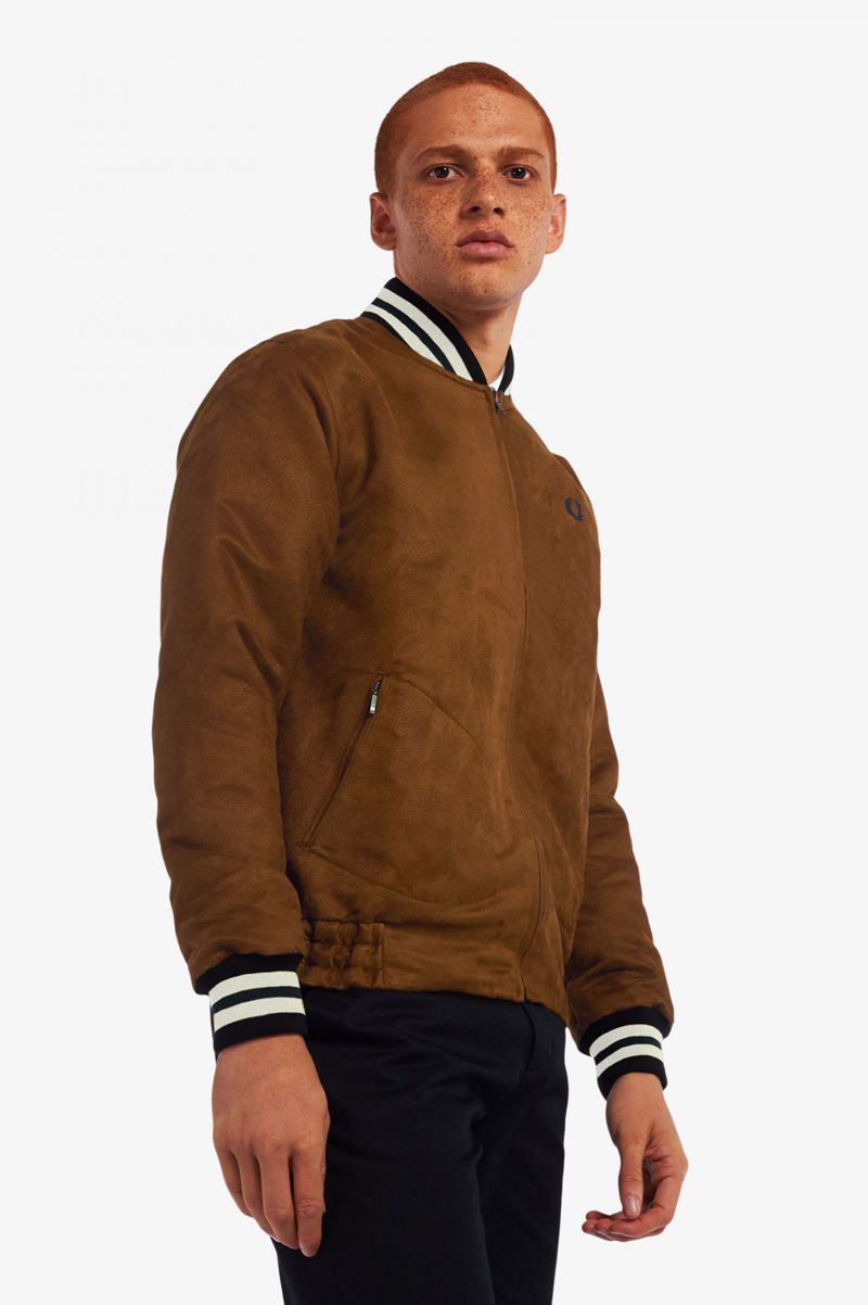 Men's Fred Perry J2848 Jackets Dark Brown | 9816027-QM