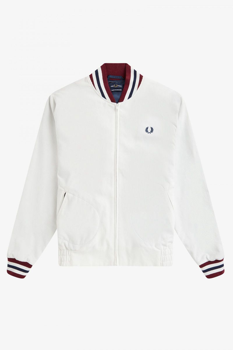 Men's Fred Perry J2849 Jackets White | 6147098-MF