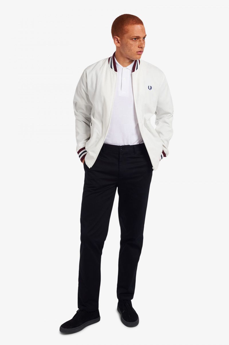 Men's Fred Perry J2849 Jackets White | 6147098-MF