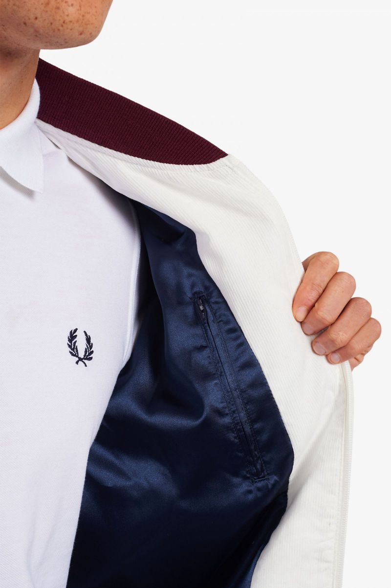 Men's Fred Perry J2849 Jackets White | 6147098-MF