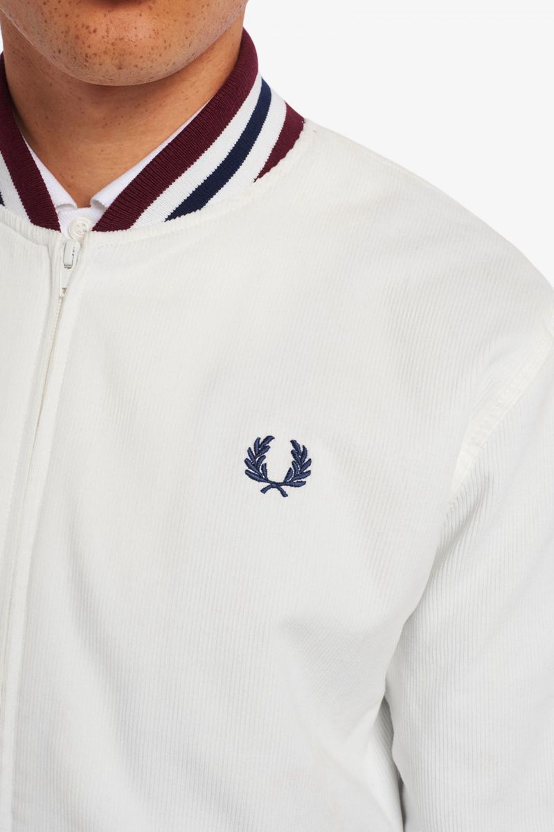 Men's Fred Perry J2849 Jackets White | 6147098-MF