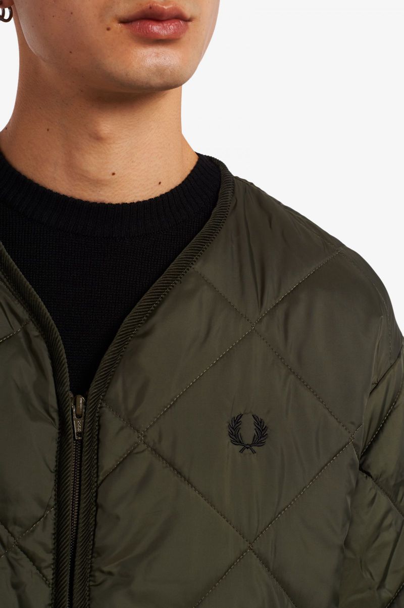 Men's Fred Perry J2852 Jackets Olive Green | 3520861-WN