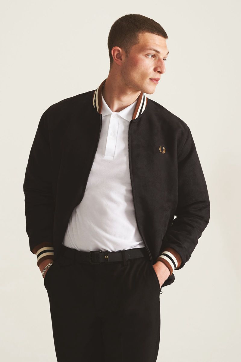 Men's Fred Perry J3831 Jackets Black | 1672098-LU