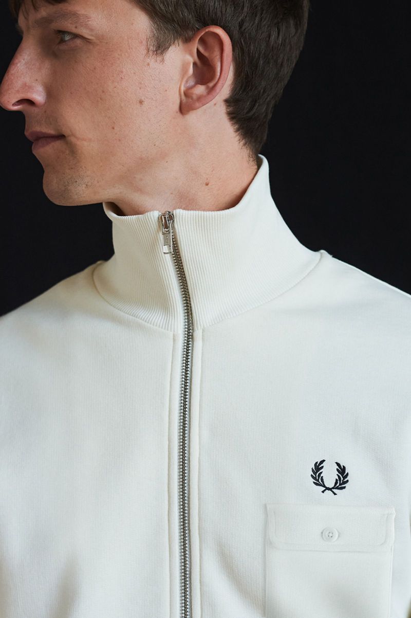 Men's Fred Perry J3833 Jackets White | 1430972-FH