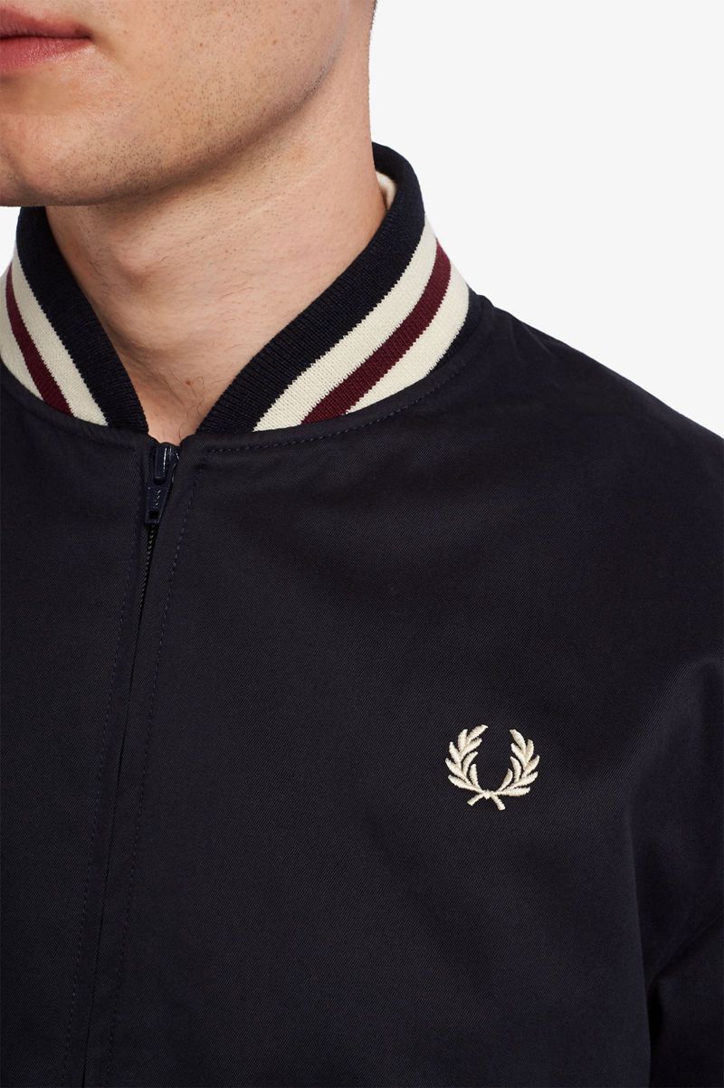 Men's Fred Perry J3856 Jackets Navy | 4879635-JU