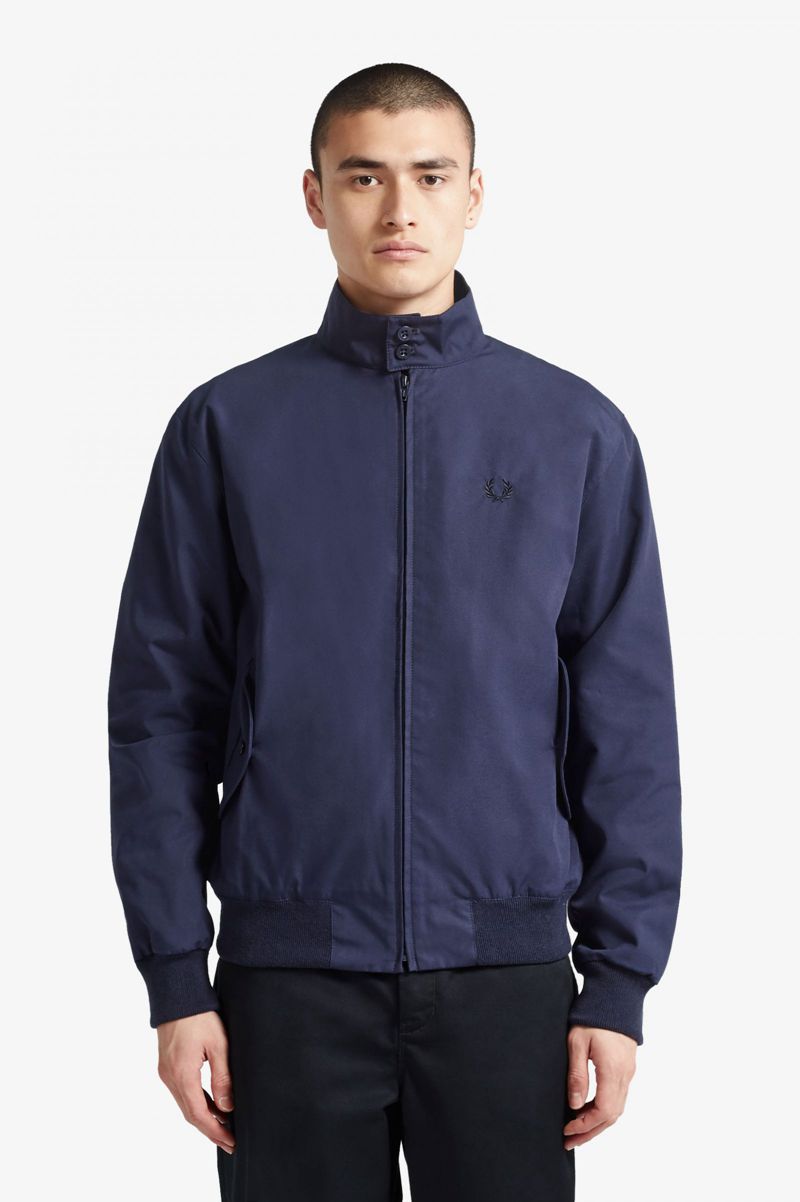 Men's Fred Perry J7320 Jackets Navy | 5823169-IJ