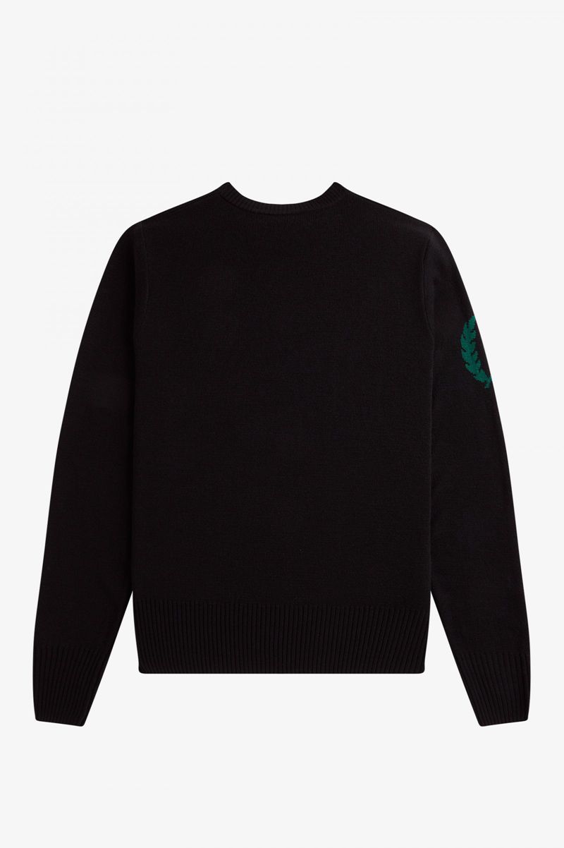 Men's Fred Perry K2803 Knitwear Black | 9153872-VE