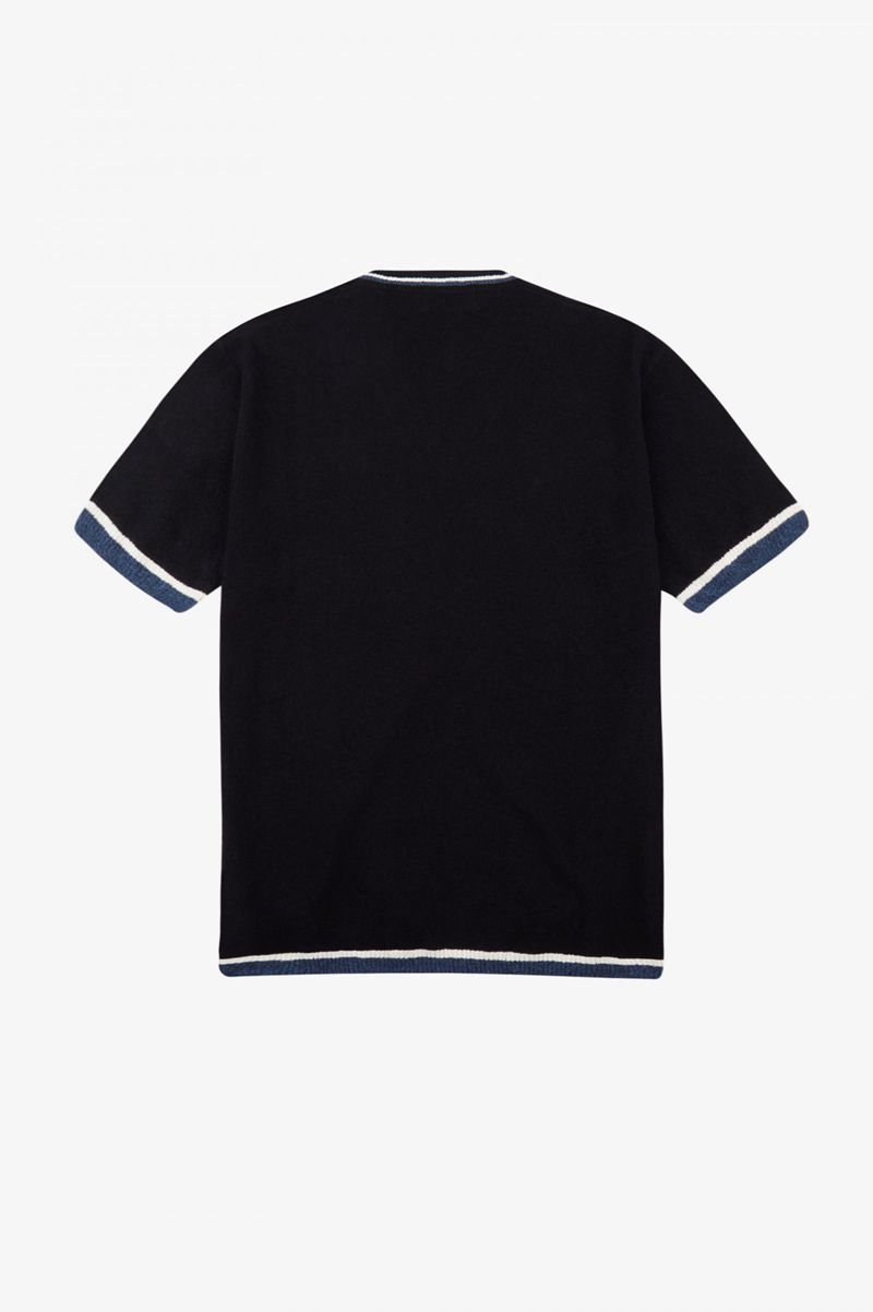 Men's Fred Perry K3800 Knitwear Black | 4135978-CN