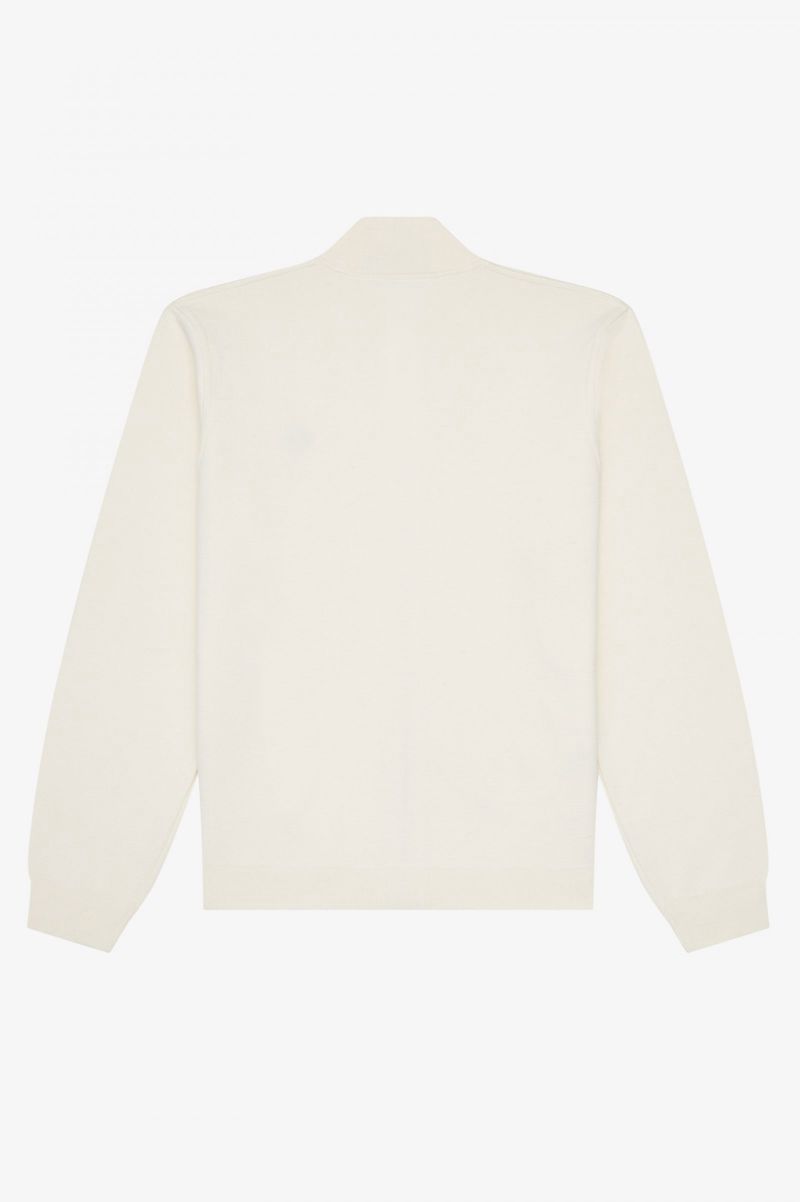 Men's Fred Perry K3802 Knitwear White | 0573682-DJ