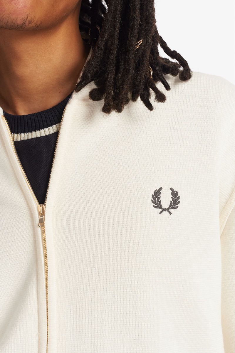 Men's Fred Perry K3802 Knitwear White | 0573682-DJ