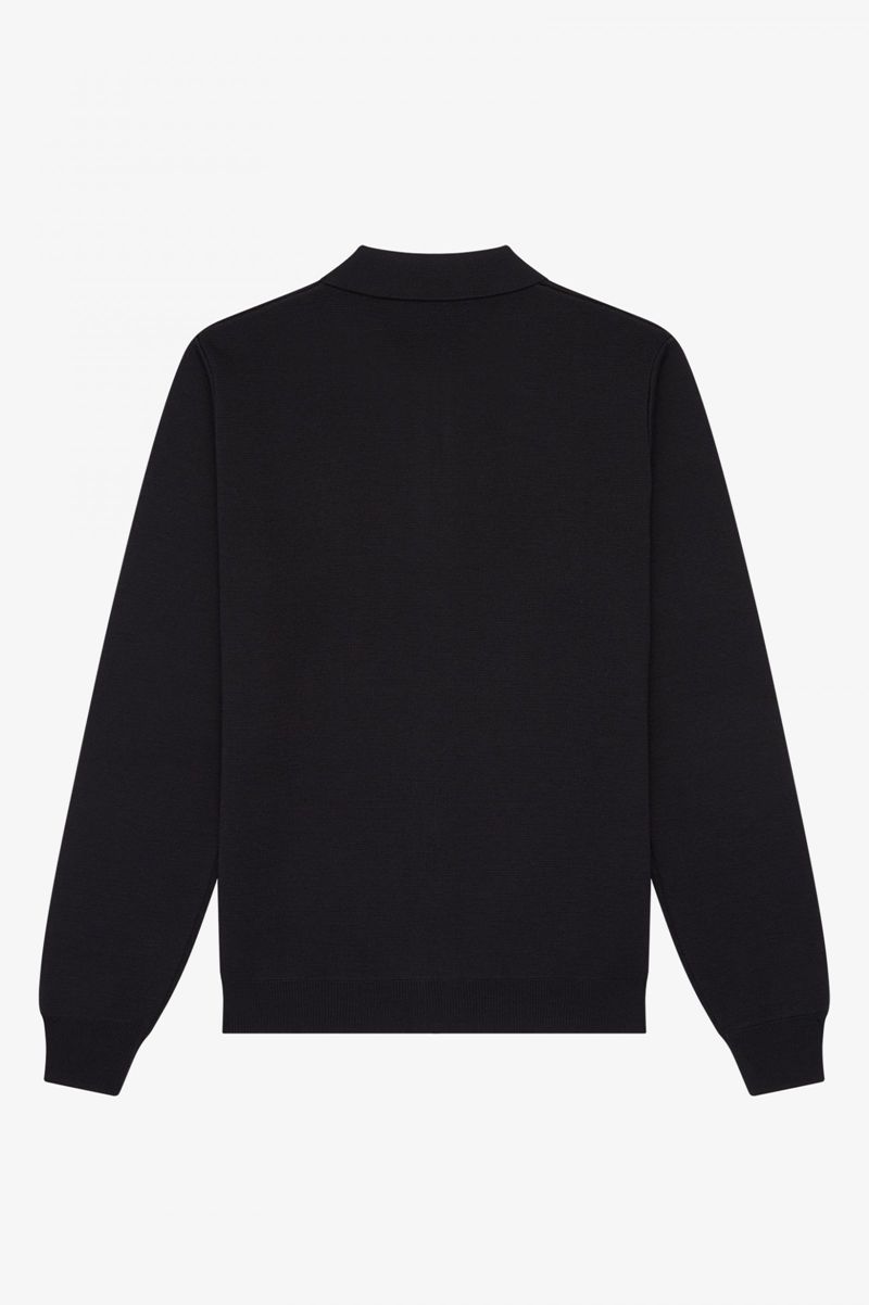 Men's Fred Perry K3809 Knitwear Black | 1256809-JH