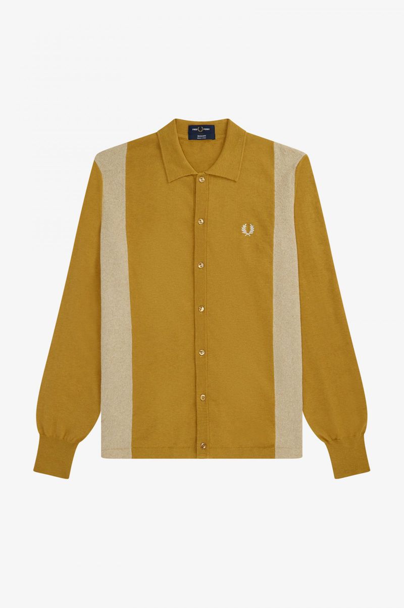 Men's Fred Perry K3814 Knitwear Gold | 3156972-CX