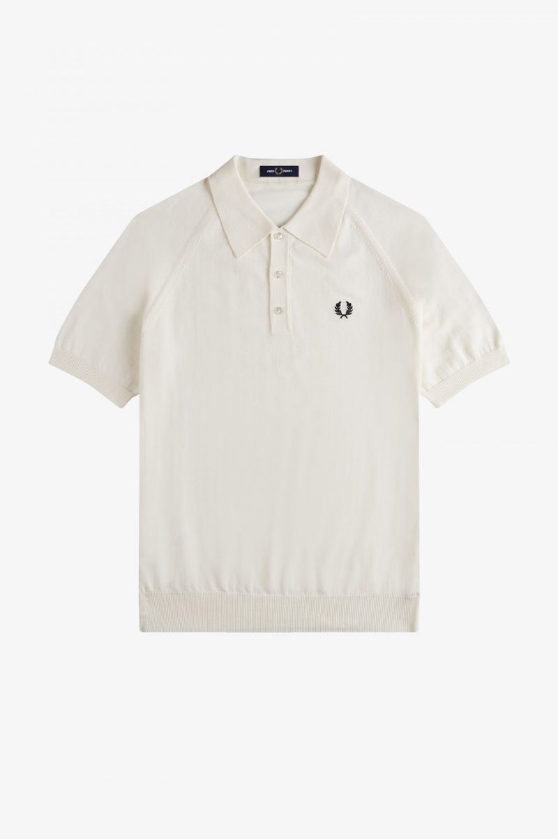 Men's Fred Perry K7303 Knitwear White | 7296458-ON