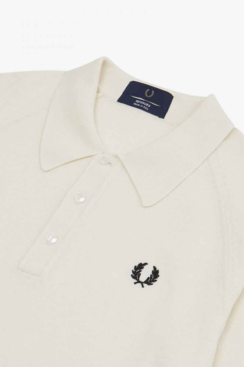 Men's Fred Perry K7303 Knitwear White | 7296458-ON