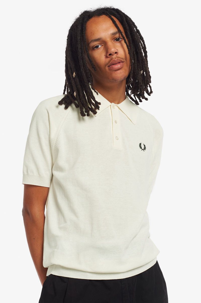 Men's Fred Perry K7303 Knitwear White | 7296458-ON