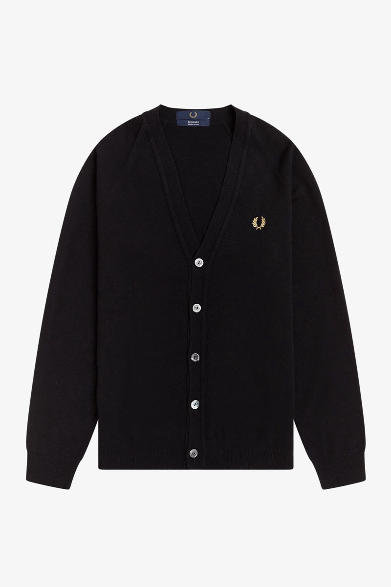 Men's Fred Perry K7316 Knitwear Black | 3245816-VI