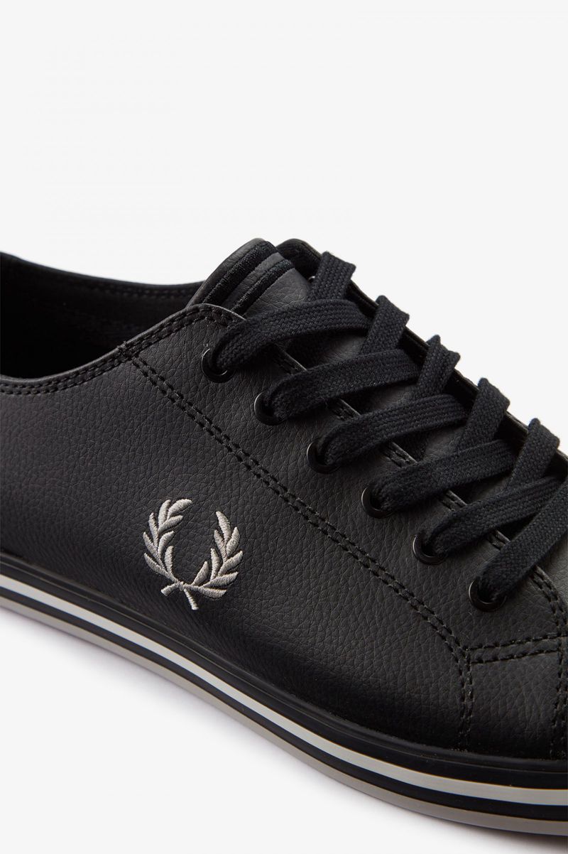 Men's Fred Perry Kingston Shoes Black | 4658179-YP