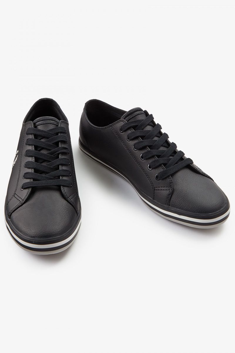 Men's Fred Perry Kingston Shoes Black | 4658179-YP