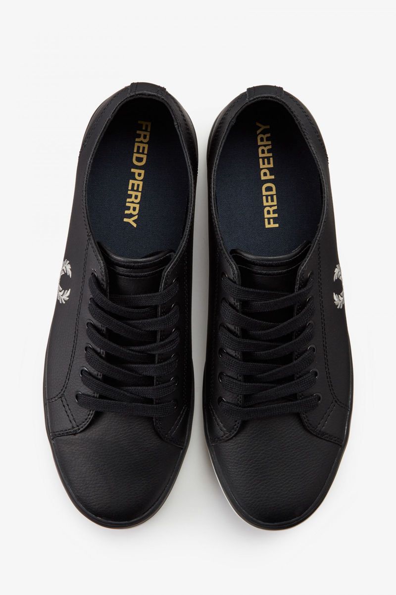 Men's Fred Perry Kingston Shoes Black | 4658179-YP