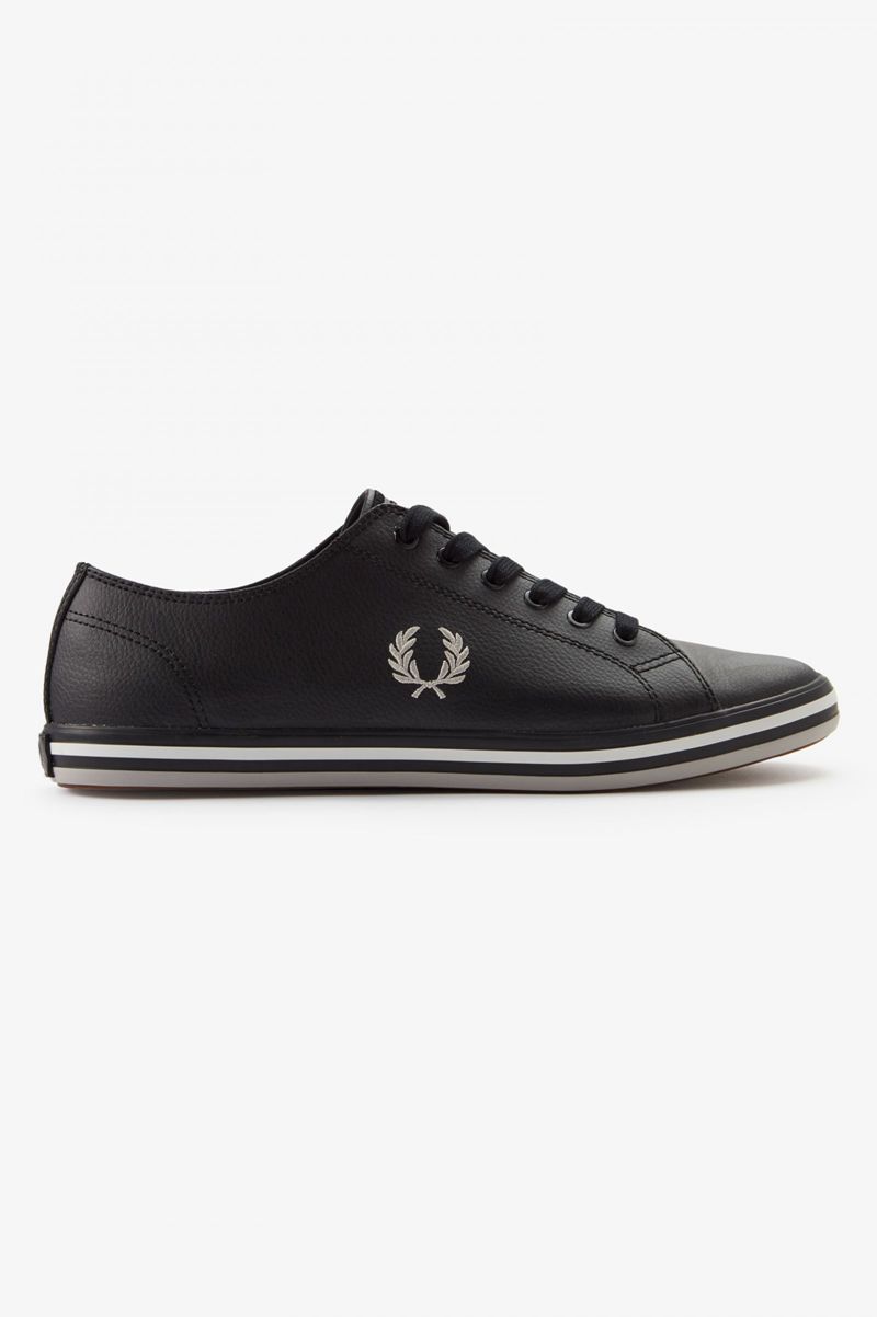 Men\'s Fred Perry Kingston Shoes Black | 4658179-YP