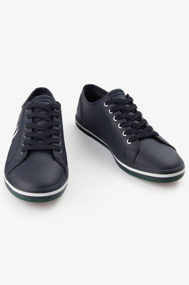 Men's Fred Perry Kingston Shoes Navy | 9630172-YM