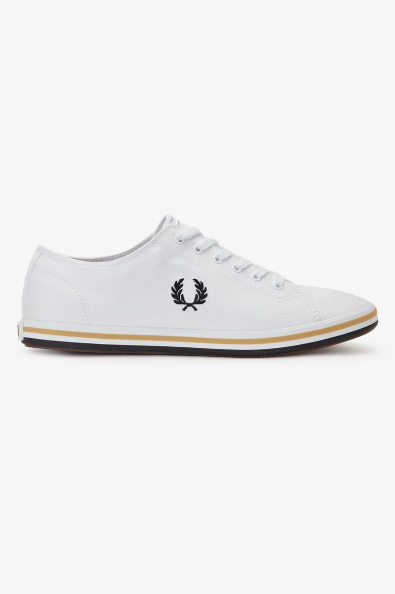 Men\'s Fred Perry Kingston Shoes White | 0169472-HG