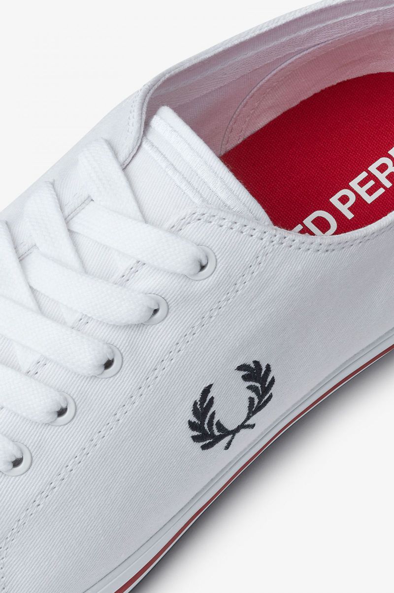 Men's Fred Perry Kingston Shoes White | 1385406-ZH