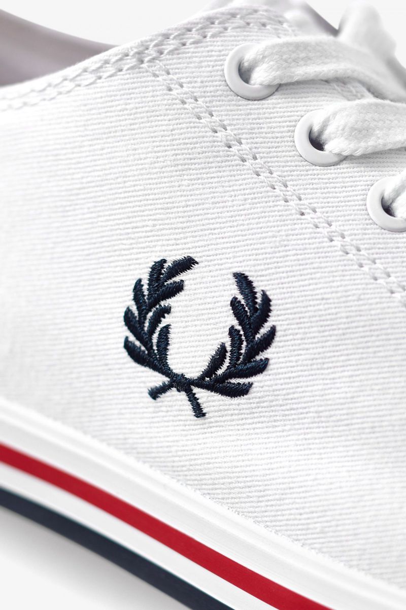 Men's Fred Perry Kingston Shoes White | 1385406-ZH