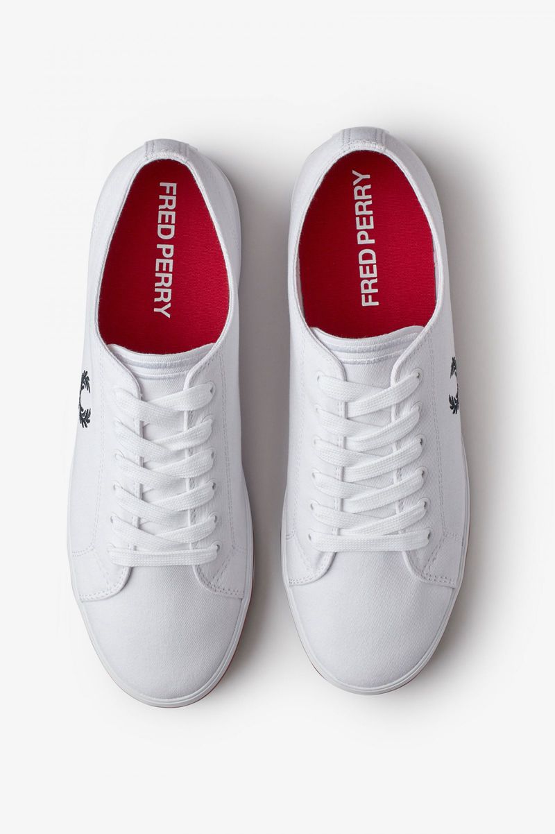 Men's Fred Perry Kingston Shoes White | 1385406-ZH