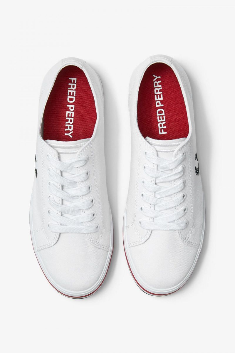 Men's Fred Perry Kingston Shoes White | 1385406-ZH